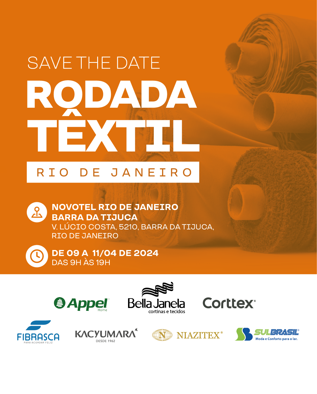 Rodada Têxtil – Rio de Janeiro – 10 – 12/04/2024