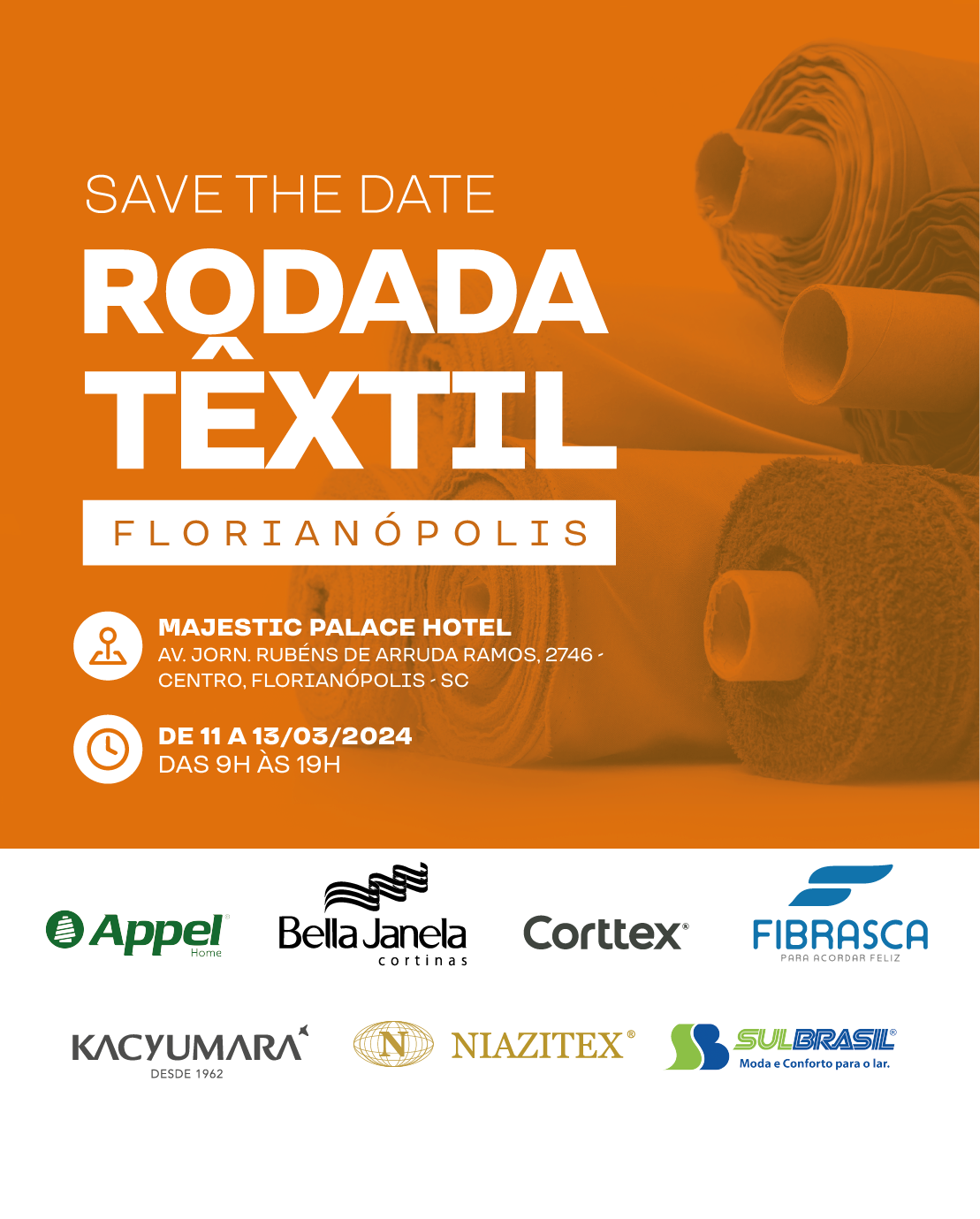 Rodada Têxtil – Florianópolis – 11 – 13/03/2024